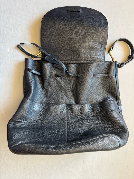 CUYANA Leather Backpack in Black Pebbled Leather main image 6